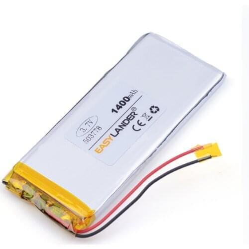 3.7V 053778 1400mAh lithium polymer battery 503778 FOR mp4 MP5 PSP DVR GPS navigation electronic equipment Cell phone 503780