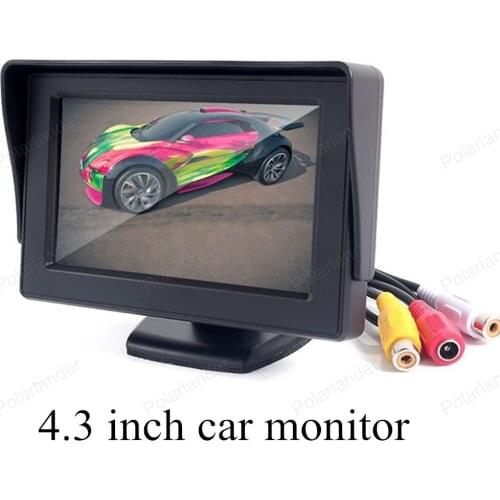 Auto monitor 4.3 inch TFT Color resolution LCD vehicle digital Fold-able car monitor small display for reversing camera sale