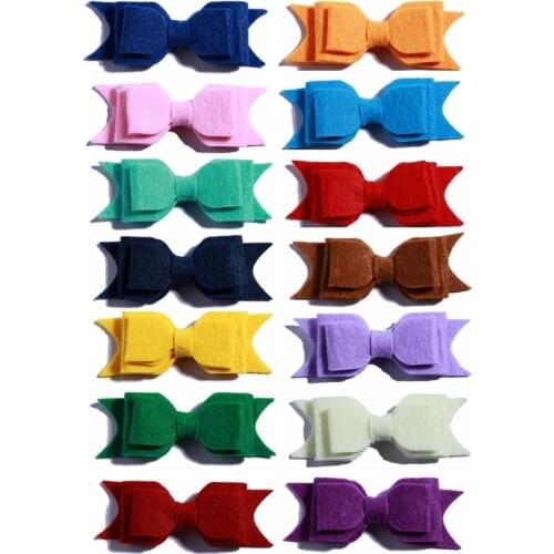 10PCS 9.2CM Hot Sale Layer Non-Woven Fabrics Felt Hair Bows For Wedding Embellishment Artificial Flower For Home Garden