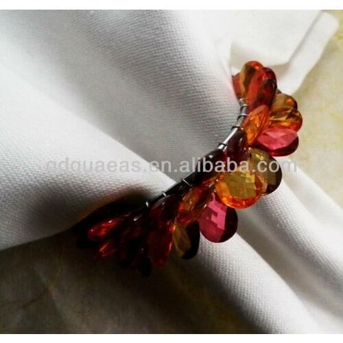 Beaded wedding napkin ring, napkin holder, decoration napkin ring