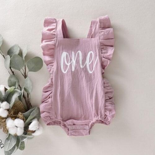 Baby Romper Girl Bodysuit Girl Baby Birthday Clothes for Cake Smash Baby Shower Party Clothes for Photo Shoot Photography Props