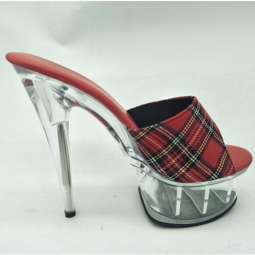 LAIJIANJINXIA 2018 15cm/ultra high heels for womens shoes NightClub princess 15 cm high heels slipper Dance Shoes K-023