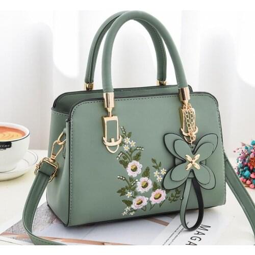 Small fresh embroidered small square bag 2020 new fashion women handbag casual one-shoulder bags diagonal female bag