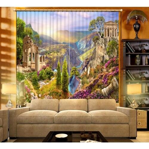 Custom Fashion 3D Blackout Curtain Classical scenery architecture Curtains For Bedroom Living Room Window Shading decor curtain