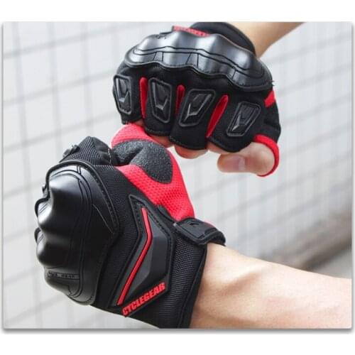 Motorcycle summer half finger gloves knight anti-fall cross-country riding gloves motorcycle racing season short