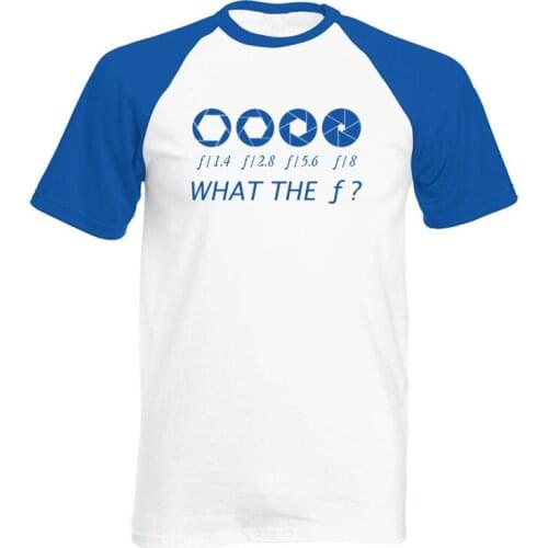 Photographer - What The F - Stop Men T-shirt 100% Cotton Casual Mens T Shirts Brand Clothing raglan Short Sleeve Tops Tees