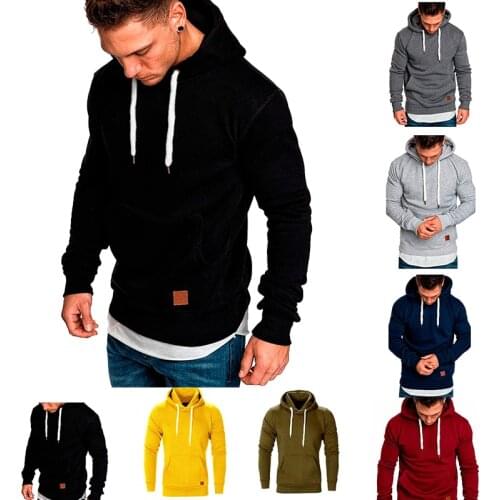 Mens Sweatshirt Long Sleeve Autumn Spring Casual Hoodies Blouse Tracksuits Sweatshirts Hoodies Men