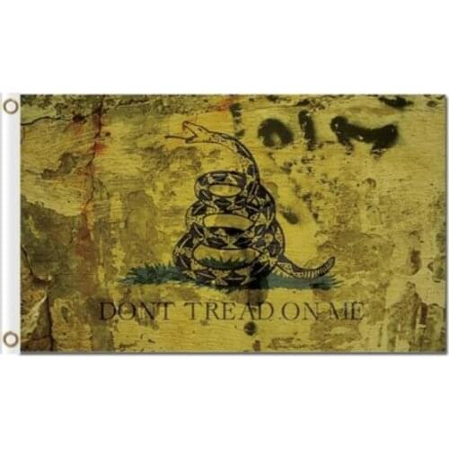 DONT TREAD ON ME vintage style dirty background flags banners