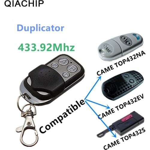 QIACHIP Copy CAME 433.92Mhz Universal remote control TOP432NA Duplicator Garage Door Gate Fob Remote Cloning 433mhz Transmitter