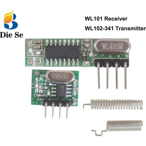 RF module 433Mhz superheterodyne receiver and transmitter kit with antenna For Arduino uno Diy kits 433 mhz Remote control