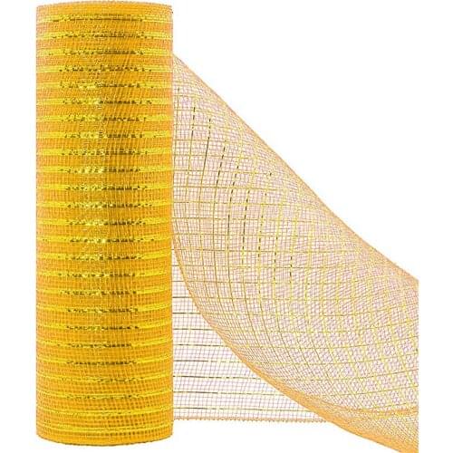 Mesh Poly Ribbon Metallic Foil Each Roll Gold Silk Satin Ribbon For Crafts Wrapping Wedding Decorative Diy Organza Ribbons #T1P