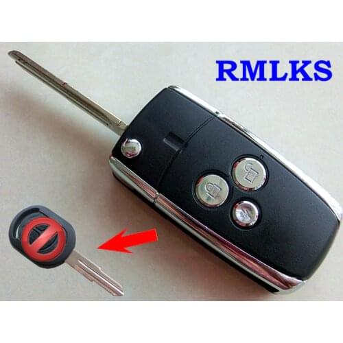 RMLKS 3 Button Flip Folding Remote Key Blank Case Car Key Shell Fit For Buick Excelle HRV Key Shell Cover For Chevrolet