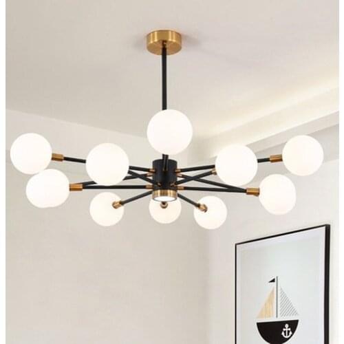 Nordic modern LED personality creative bedroom living room dining room pendant lamp glass magic bean molecular pendant lights