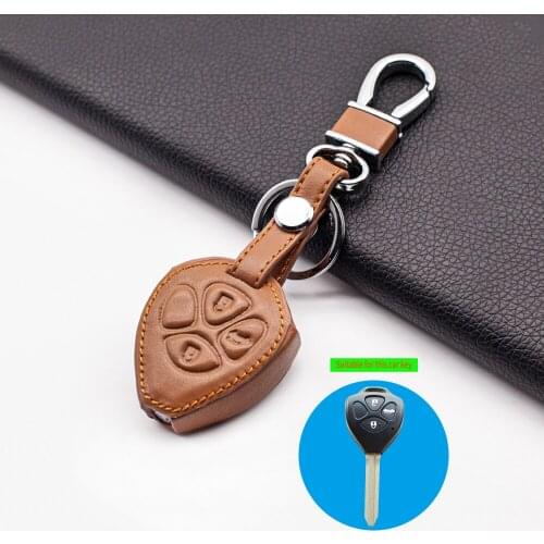 Carrying Stylish Leather Case For Toyota Corolla Rav4 Yaris Avensis / Prado 3 Buttons Remote Car Key Wallet