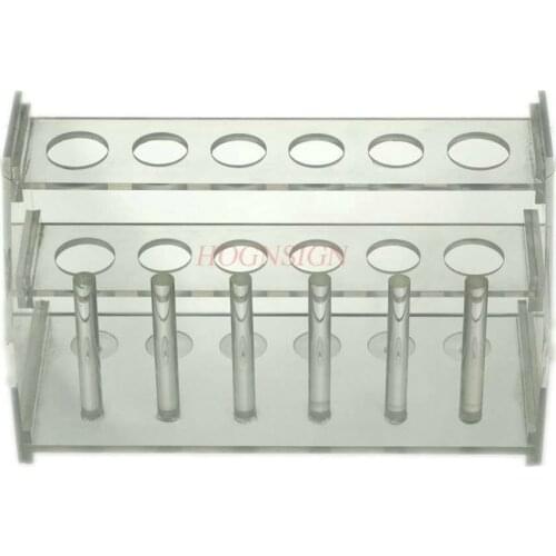 Organic test tube rack 6 holes with column colorimetric tube rack middle school laboratory supplies chemical glass instrument
