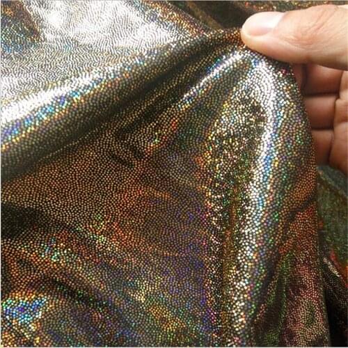 Point bronzing fabric polyester elastic clothing cloth laser flash cloth stage decoration fabric