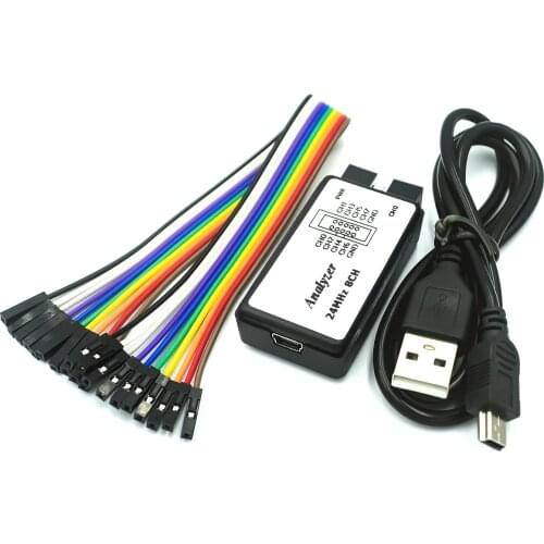 USB logic analyzer microcontroller is suitable for ARM FPGA debugging tool 24M sampling 8 channels
