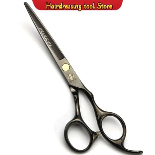 "Japanese Scissors Blind Hole Screw Comb Set Hairdressing Professional Scissors Gold Stainless Steel Type Model Number 6 Inch"