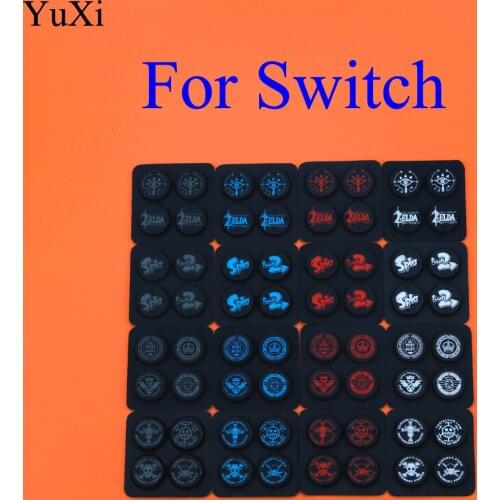 YuXi Silicone Joystick For Nintend Switch NS Rocker One Piece Crown Joystick Grip Button Caps Cover Skin red blue grey