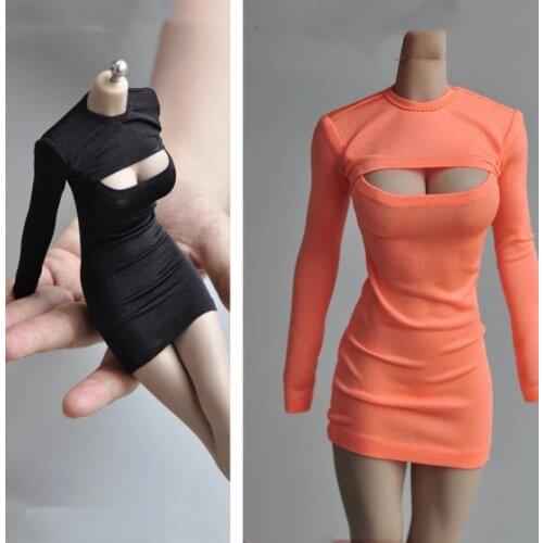 1/6 Scale Female Sexy OL Dress with Necklace 2 Color for 12 Inches TBL Phicen Action Figure Clothes