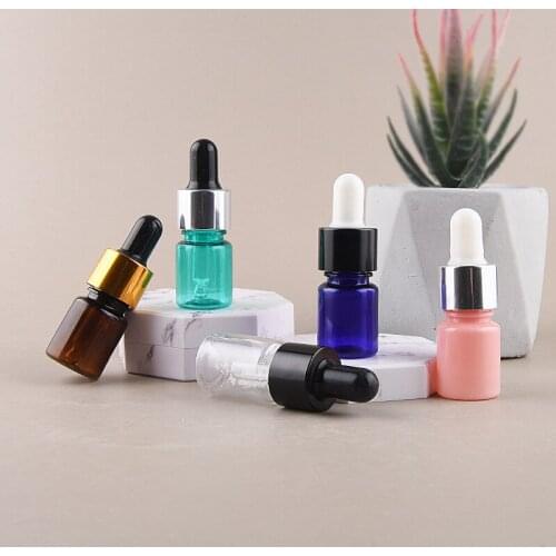 10pcs 5ml Emty Dropper Bottles PET Colorful Plastic Essential Oil Tube Container Wholesale Travel Portable Mini Perfume Bottle