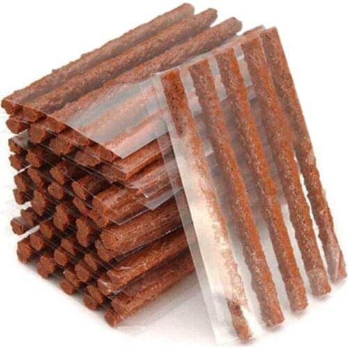 100PCS Car Tubeless Tire Puncture Repair Tool Rubber Strips Stiring Plug Garage Seal Patch for Tyre Maintenan Universal