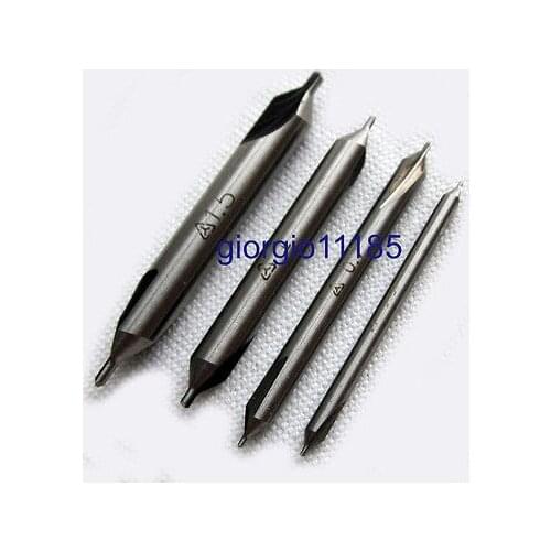 4pcs HSS Center Drill Set 4 Piece 60 Degree 0.5 0.7 1.0 1.5 mm