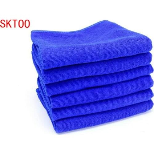 SKTOO 5PCS 70*30cm Soft Microfiber Microfiber Car Dry Clean Wash Polish Multi-function Towel Blue ME3L