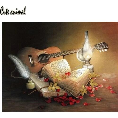 5D diy diamond mosaic Guitar Music Book diamond set cross stitch dimond painting full square/round diamond embroidery still life