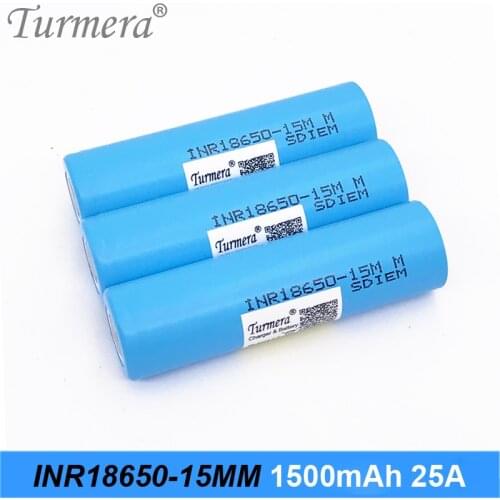 Original battery 18650 15MM inr18650-15MM 1500mah 25A for screwdriver battery shura shurik vacuum cleaner battery for Turmera or