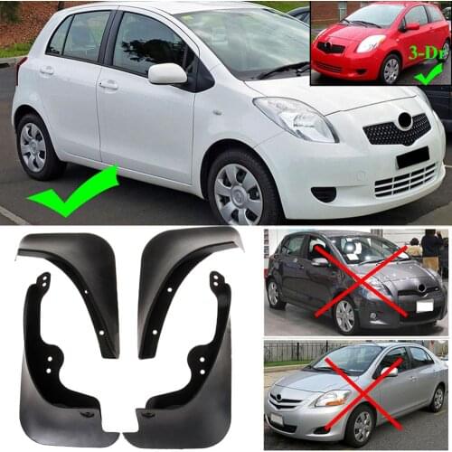 Mud flaps Splash Guards Mudguards Dirty Traps Fender Flares FOR TOYOTA YARIS/VITZ HATCHBACK 2005~2011 HATCH VITZ