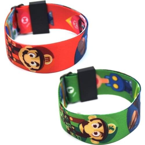 Super Mario Bros Mario Luigi Anime Game Action Figure Wristband Peripheral Original Ribbon Bracelet Children Birthday Gifts