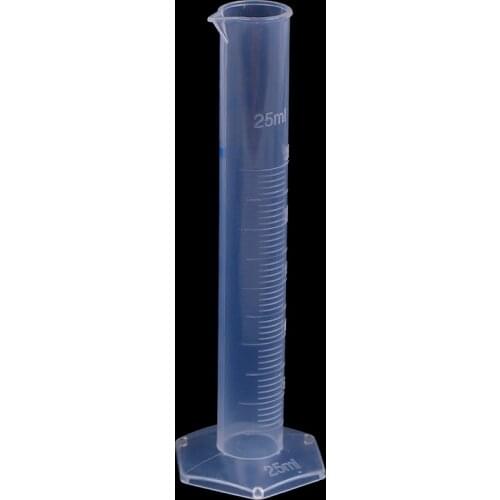 Hot sale 25ml measuring cylinder blue scale acid and alkali resistant