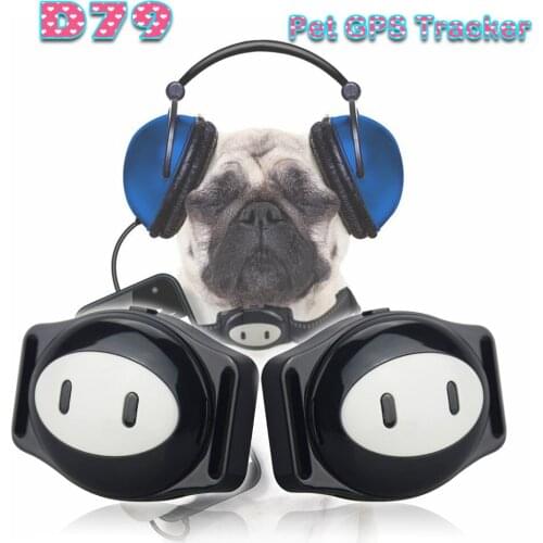 Pet GPS Tracker D79 Dog Collar GPS Waterproof IP68 Cat GPS Locator Realtime Tracking Device Geofence WiFi LBS Locate Free APP