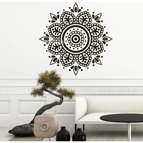 Fine Mandala Wall Decals Wall Art Home Yoga Studio Bedroom Wall Art Decor Bohemian Mandala Flower Printed Mandala Stickers LL771