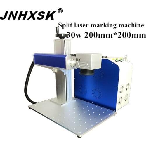JNHXSK 30w CNC fiber laser marking machine 200mm*200mm laser marking machine for jewelry metal Support multiple languages