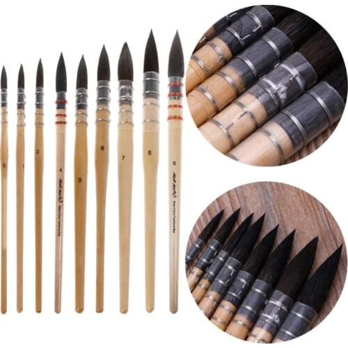 Handmade Squirrels Hair Artist Watercolor Paint Brush For Watercolor Art Supply