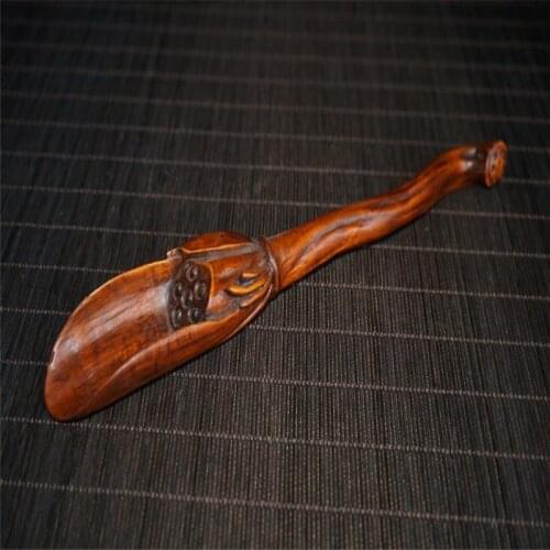 Chinese pure hand carving (boxwood carving) a clean tea shovel