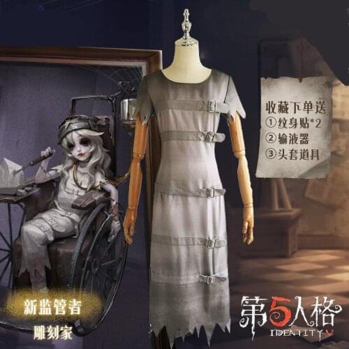Game Identity V Regulator Sculptor GALATEA Cosplay Costume Women Fancy Dress Halloween Carnival Uniforms Costume And wig
