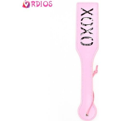 VRDIOS Leather BDSM Fetish Sex Whip Slave Bitch Slut SM Heart Flog Spank Paddle Whips Sex Toys For Adult Cosplay Shame Game