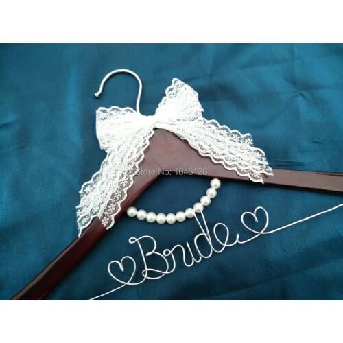 Lace hanger Personalized Wedding Hanger, bridesmaid gifts, name hanger, brides hanger bride gift