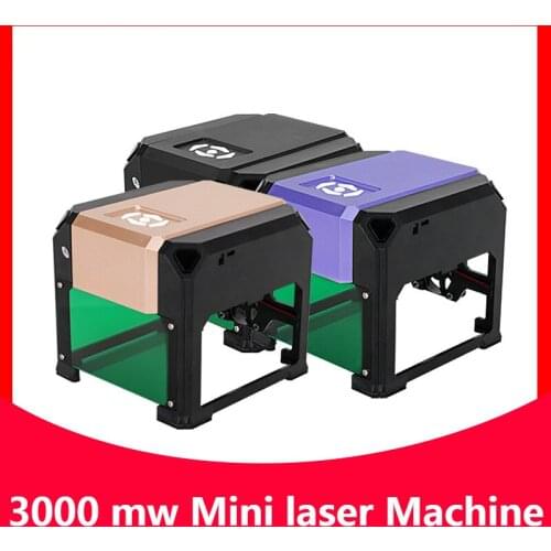 3000mw CNC Laser Engraver DIY Logo Mark Printer Cutter Laser Engraving Machine Woodworking 80x80mm Engraving Range 3W Mini Laser