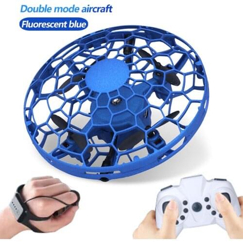 Mini Induction UFO RC Quadcopter Infrared Sensor Anti Collision Aircraft Watch Handle Remote Control Helicopter Kids Toy CT0085