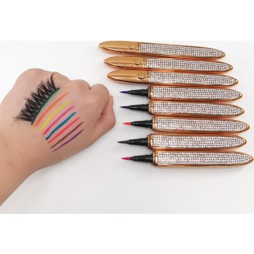 Multicolor Sweatproof Self-adhesive Liquid Eyeliner PenLasting Eye Liner Pencil Pigment Waterproof Eye Makeup Tool