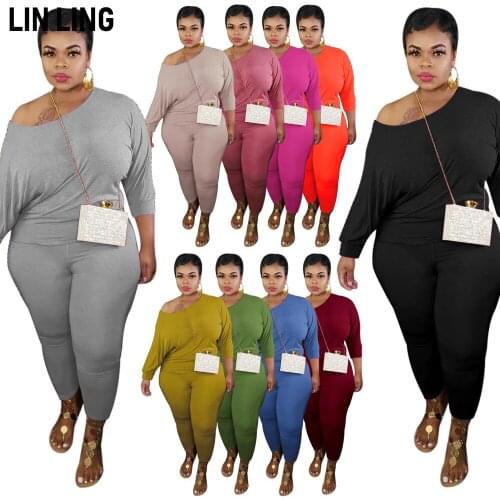 LINLING Off The Shoulder Fashion Solid Long Sleeve and Warehouse Autumn Tight Casual Sports Casual Nightwear