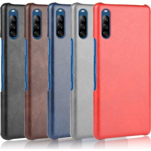 Fashion Litchi Skin PU Leather Hard Back Cover Sony Xperia L4 Dual SIM Case For Sony L4 L 4 SonyL4 Protective Phone Bag