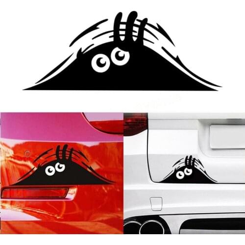 Car Stickers Funny Creative 3D Big Eyes Decal Peeking Monster Auto Products Car Accessories Multiple Colour And Size