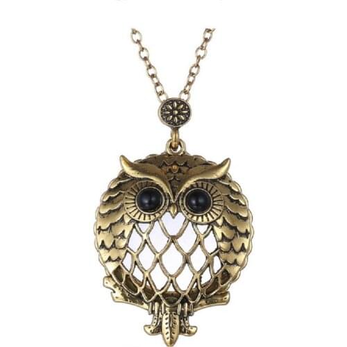Focal20 Streetwear Owl Necklace Animal Pendant for Women Men Fashion Jewelry Chain Necklace Gift