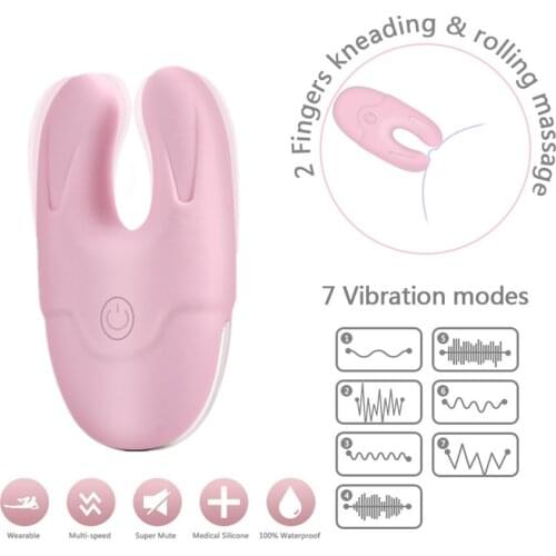 Silent Clitoral Stimulator 7 Speeds Vibrator clip for women Couple Flirting Nipple Clamps Vibrators pocket Sex Toys for Women