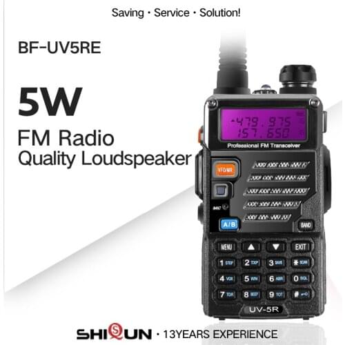 Baofeng UV-5RE Plus Battery 5W Walkie Talkie Dual Band Uhf Vhf 136-174MHz & UHF 400-520MHz UV-5RE Two Way Radio Baofeng UV-5R